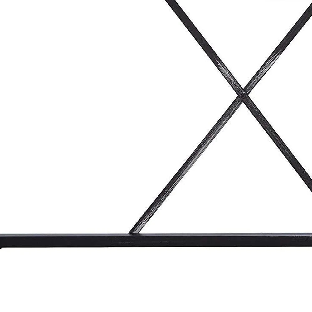 HMS 48" Simple Modern Computer Desk Brown Black Wooden - Loft&Timber