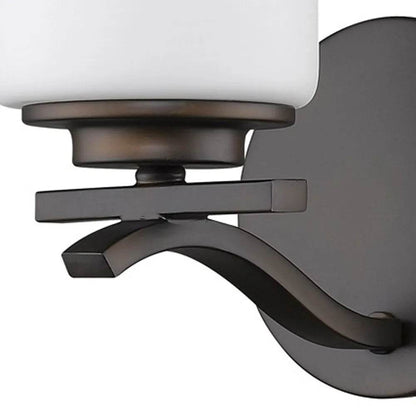 HMS Contemporary One Light Bronze and Glass LED Wall Sconce - Loft&Timber