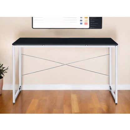 HMS 47" Black and Silver Computer Desk - Loft&Timber