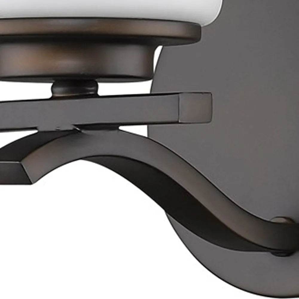 HMS Contemporary One Light Bronze and Glass LED Wall Sconce - Loft&Timber