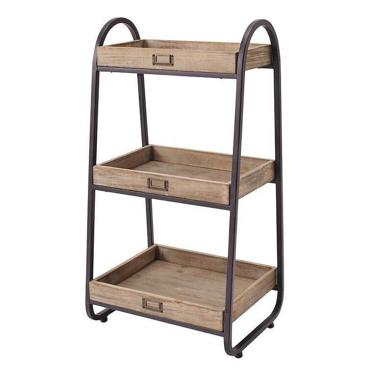 Industrial Freestanding 3-Tier Bathroom Storage Shelving Unit - Loft&Timber