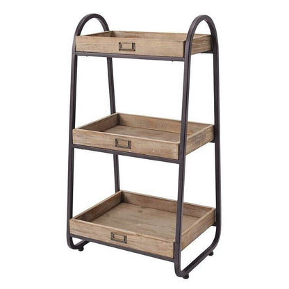 Industrial Freestanding 3-Tier Bathroom Storage Shelving Unit - Loft&Timber