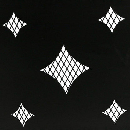 Heavy Duty 36-inch Black Steel Fire Pit Ring with Diamond Pattern - Loft&Timber