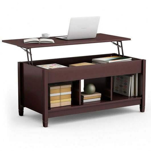 Coffee Table with Hidden Storage Compartment-Coffee-14