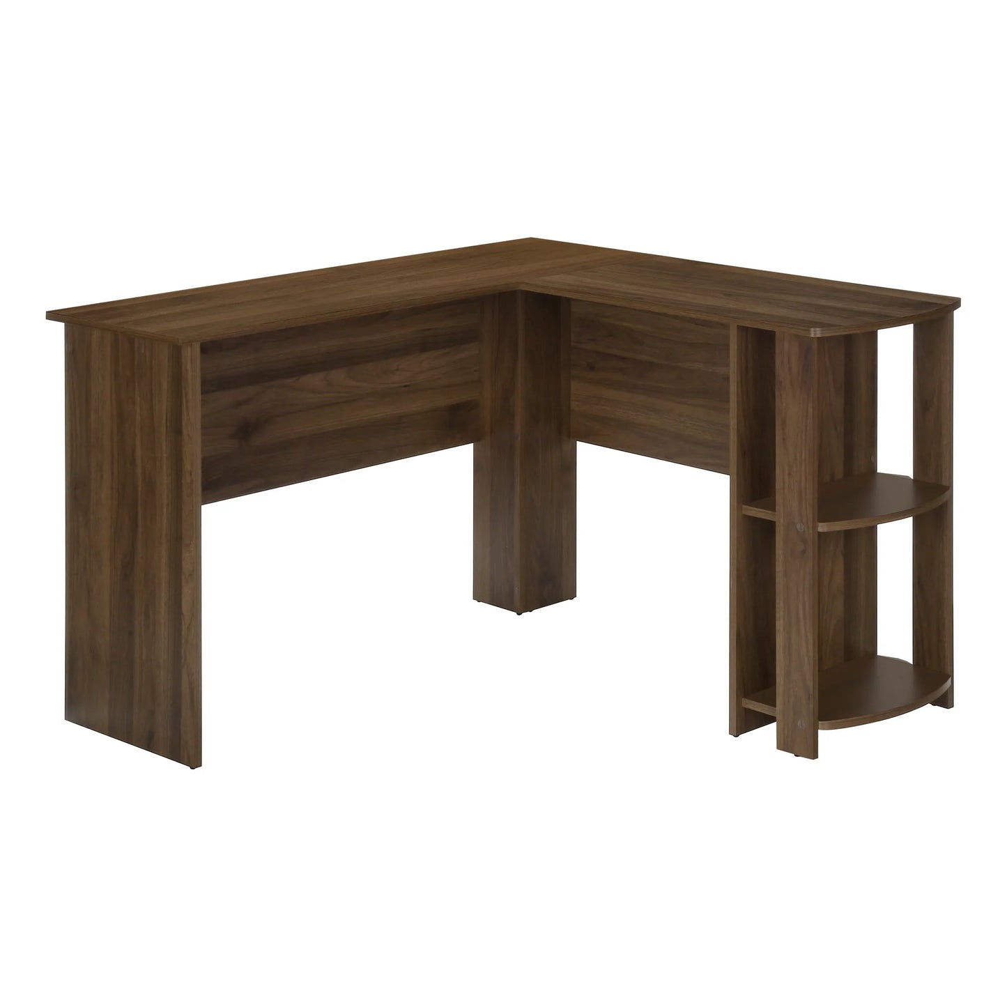 HMS 47" Brown Wood Corner Computer Desk - Loft&Timber