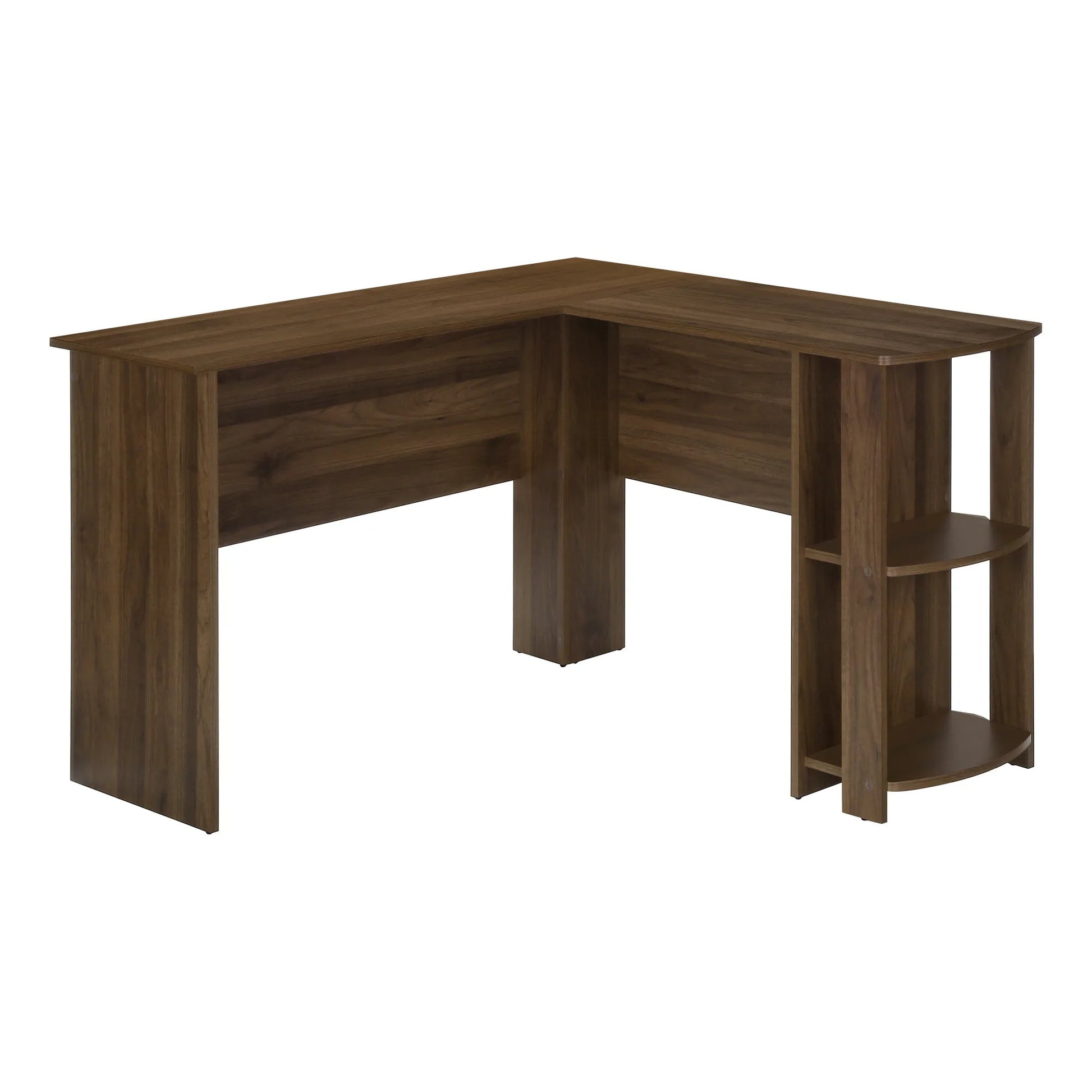HMS 47" Brown Wood Corner Computer Desk - Loft&Timber