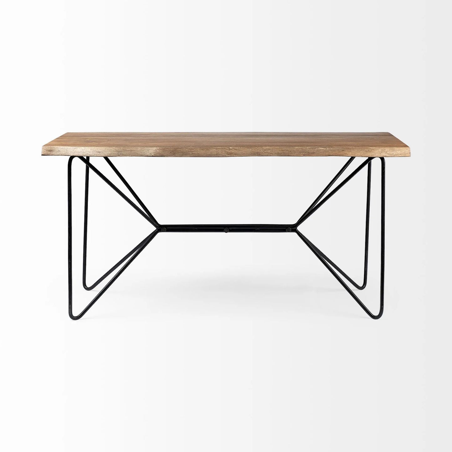 HMS 26" Brown and Black Melamine Wood Desk - Loft&Timber