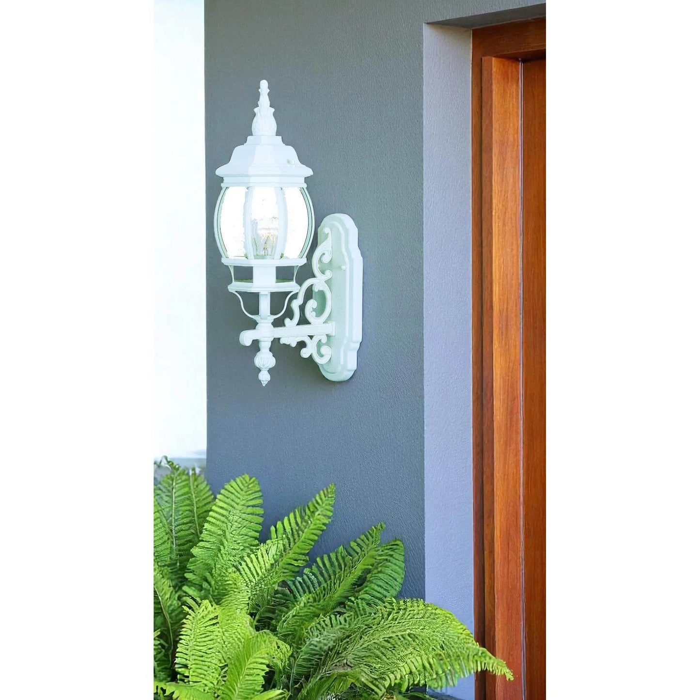 HMS White Glass Globe Outdoor Wall Light Stylish and Durable - Loft&Timber