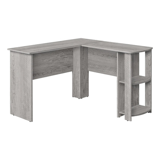 HMS 47" Gray Wood Corner Computer Desk - Loft&Timber