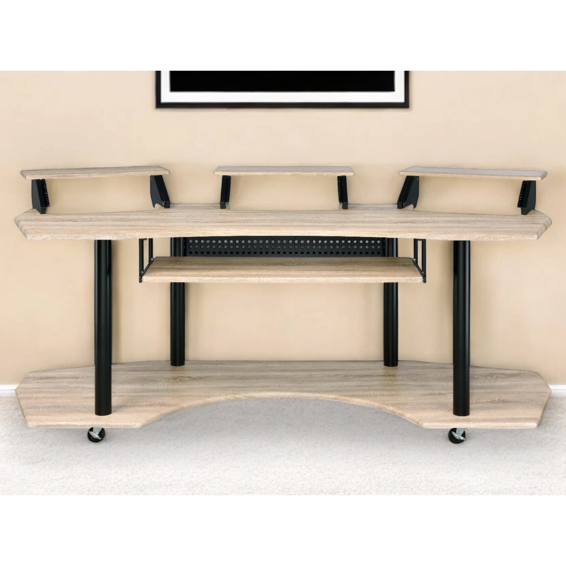 HMS 83" Natural and Black Desk - Loft&Timber