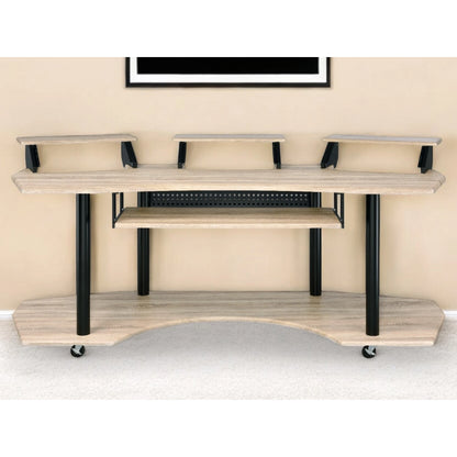 HMS 83" Natural and Black Desk - Loft&Timber