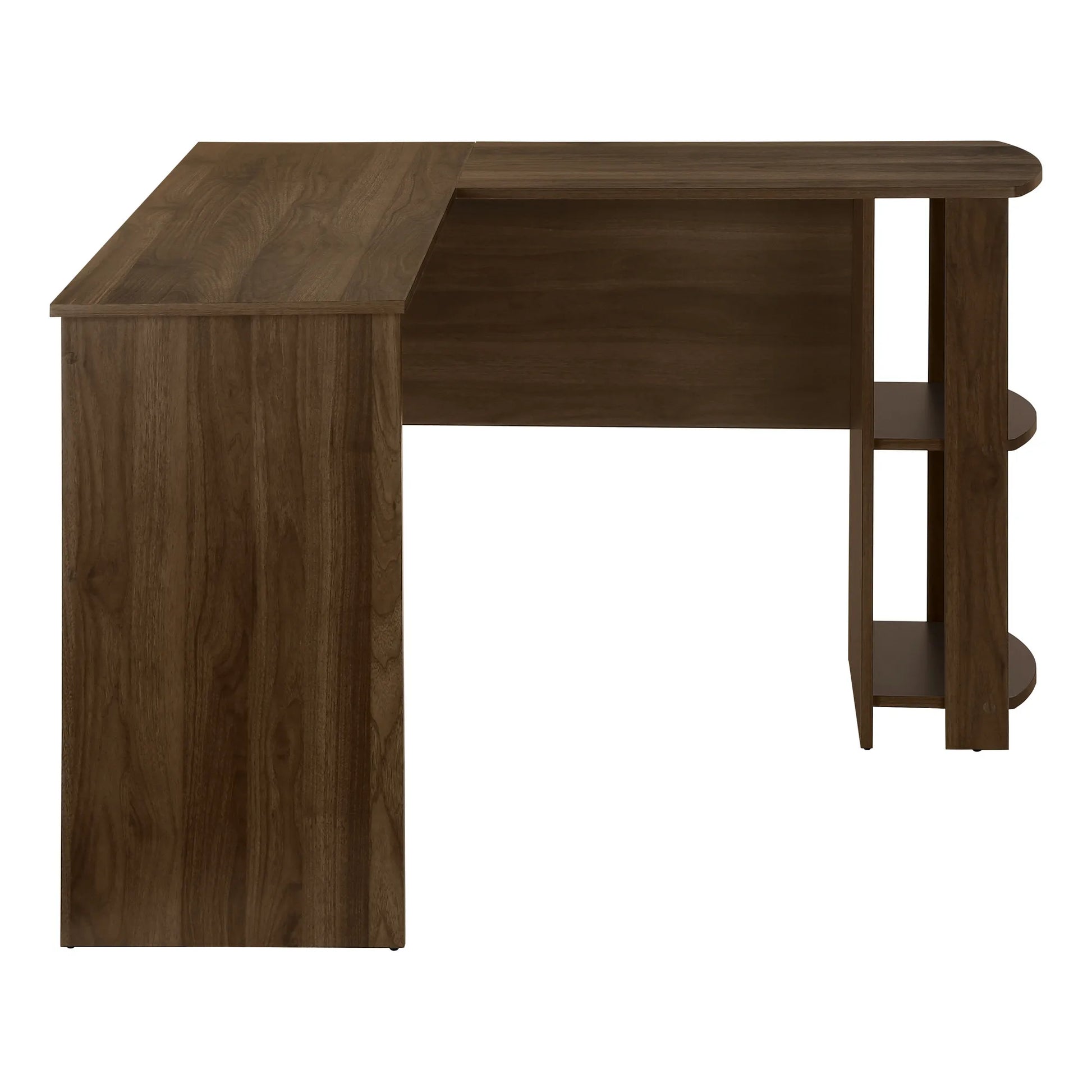 HMS 47" Brown Wood Corner Computer Desk - Loft&Timber