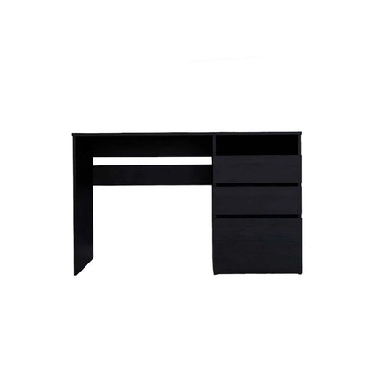 HMS 47" Modern Black Computer Desk with Three Drawers - Loft&Timber