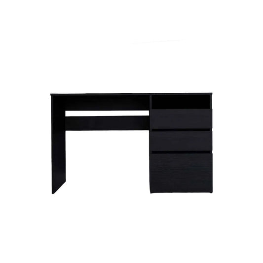 HMS 47" Modern Black Computer Desk with Three Drawers - Loft&Timber