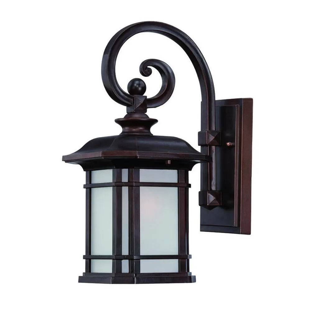 HMS Antique Bronze Frosted Linen Glass Lantern Wall Light - Loft&Timber