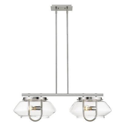 HMS Garner 4-Light Modern Satin Nickel Island Pendant - Loft&Timber
