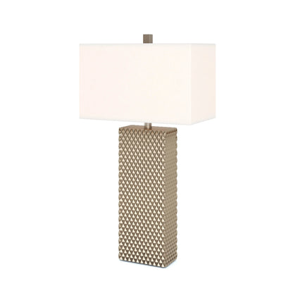 HMS Classic 29" Gold Waffle Crystal Table Lamps with White Shade Set of Two - Loft&Timber