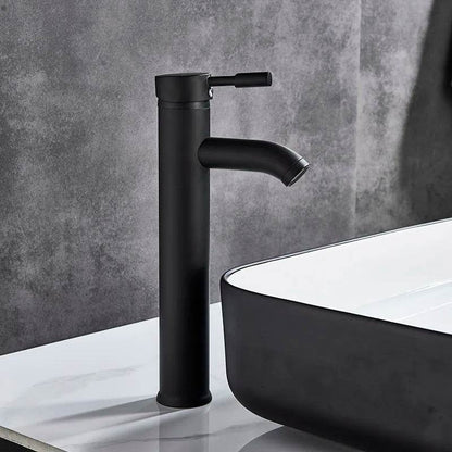 Matte Black Single Handle Cold Hot Water Basin Faucet - Loft&Timber