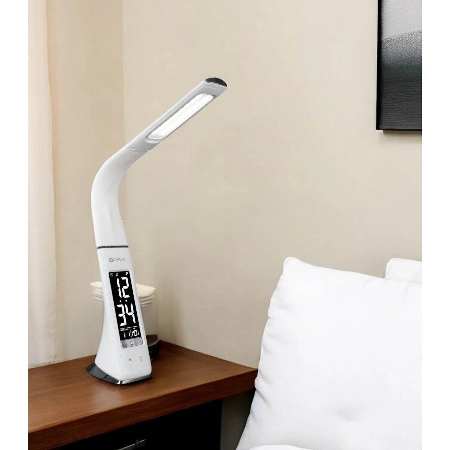 HMS Contemporary White LED Desk Lamp with Sanitizing Features Table Lamps - Loft&Timber