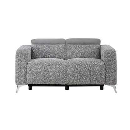 HMS 63" Dark Gray Silver Power Reclining Loveseat - Loft&Timber