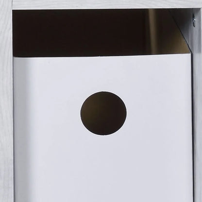 HMS 37" Antiqued White Computer Desk with Shelf Drawers - Loft&Timber