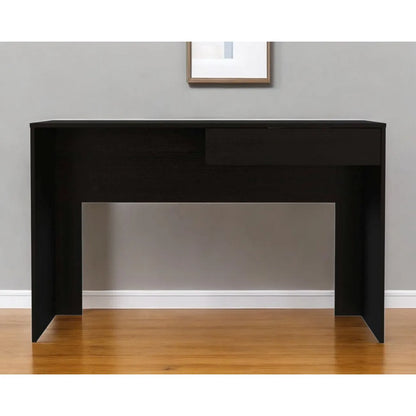 HMS 47" Black Wooden Computer Desk with Shelf Drawer - Loft&Timber