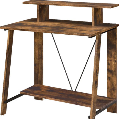 HMS 32" Brown Minimalist Modern Desk - Loft&Timber