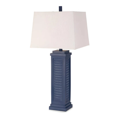 HMS Set Two 32" Blue Table Lamps White Dome Shade - Loft&Timber