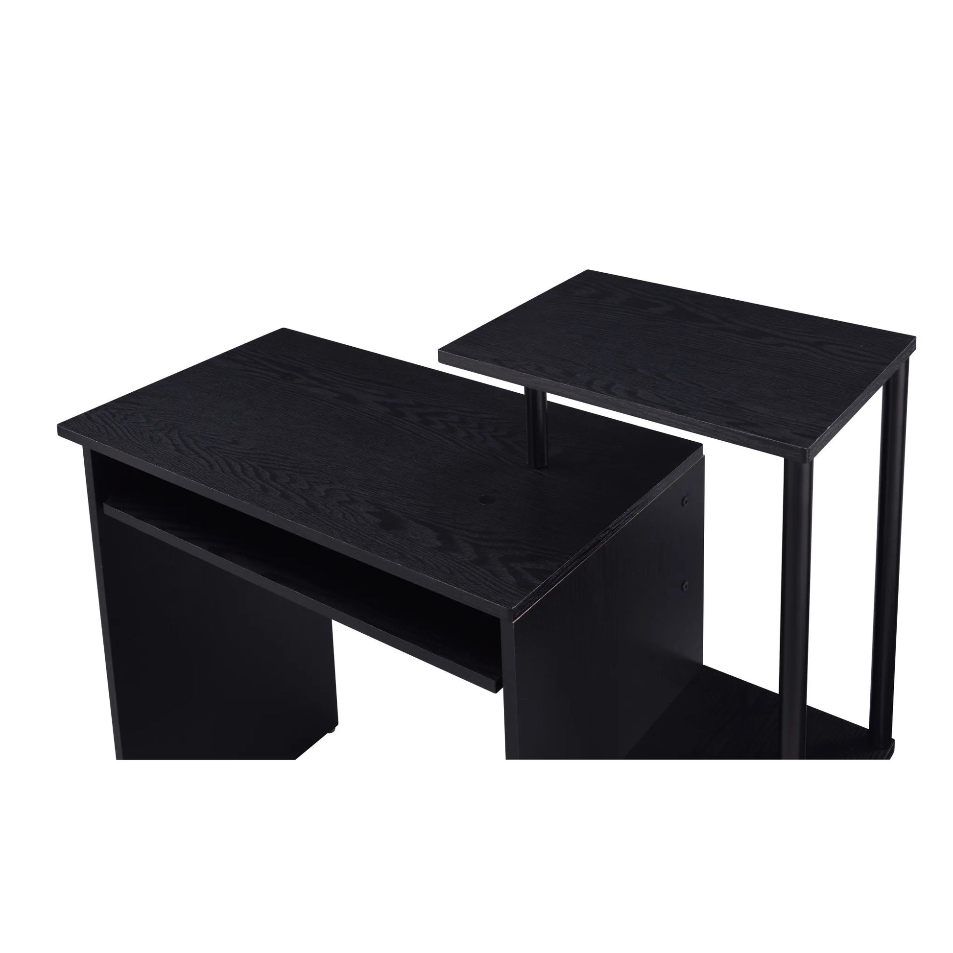HMS 37" Minimalist Modern Office Desk Black - Loft&Timber