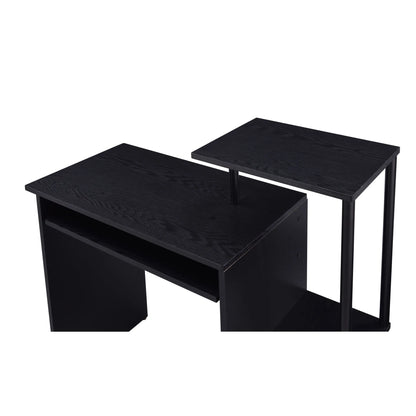 HMS 37" Minimalist Modern Office Desk Black - Loft&Timber