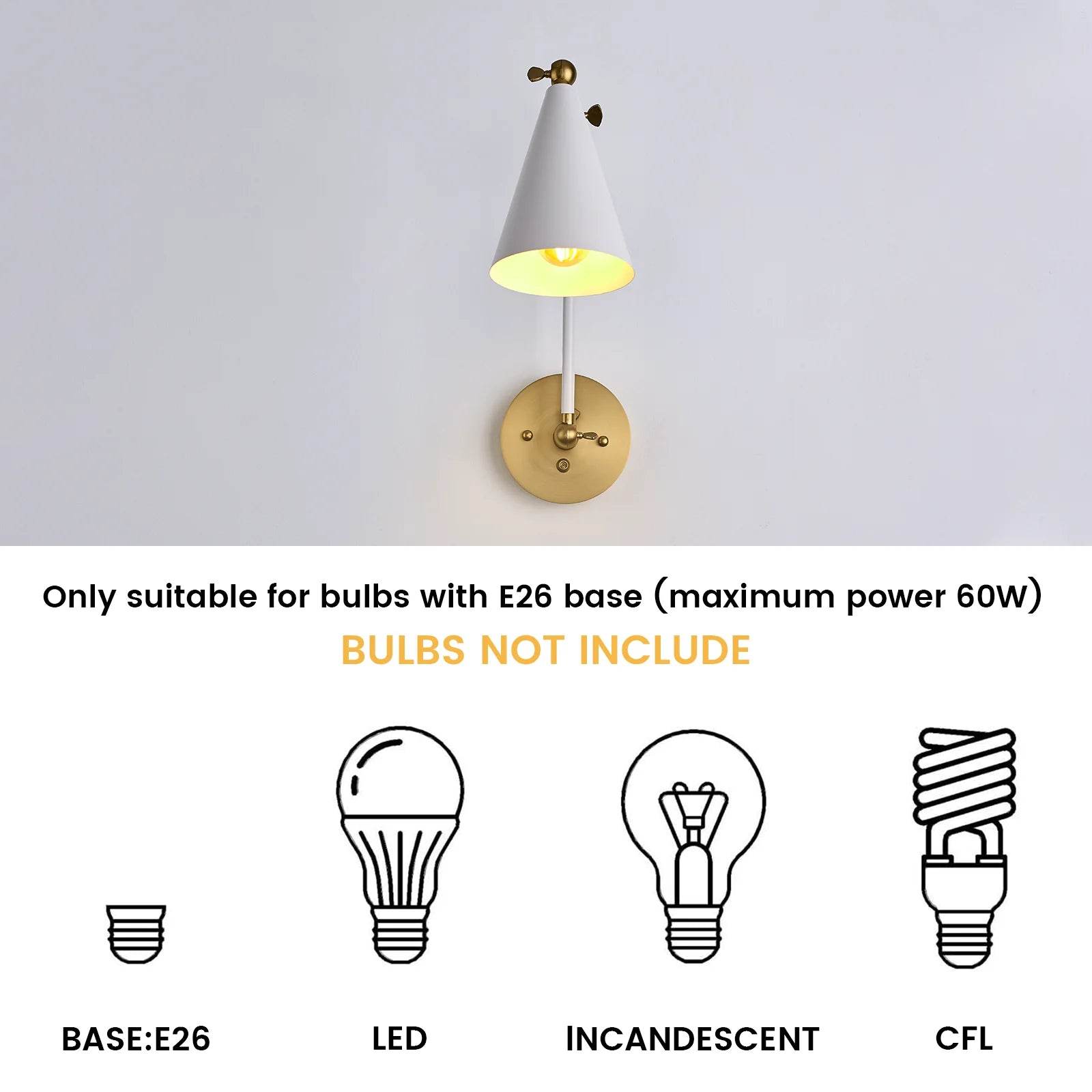 Swing Arm Wall Sconces Modern Wall Lamps Adjustable Matte Black Wall Sconce Light with Mounted Light Fixtures - Loft&Timber