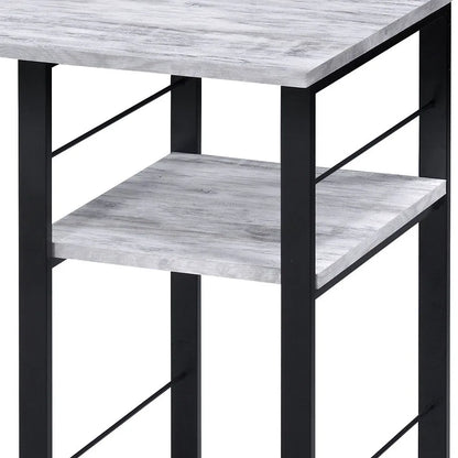 HMS 47" Antiqued White Computer Desk - Loft&Timber