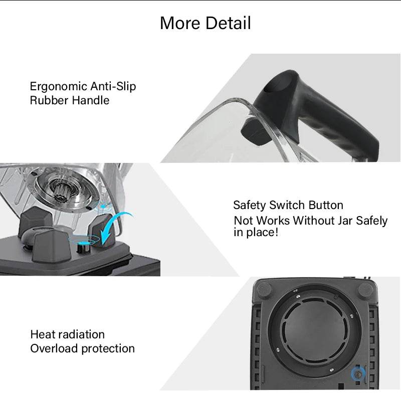 BioloMix 3HP 2200W Heavy Duty Commercial Grade Blender