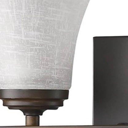 Two-Light Contemporary HMS Wall Sconce in Bronze with Tapered Crystal Glass Shade - Loft&Timber
