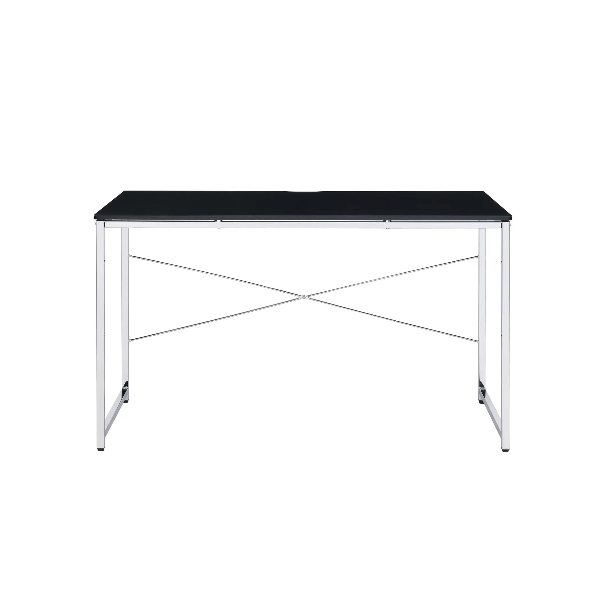 HMS 47" Black and Silver Computer Desk - Loft&Timber