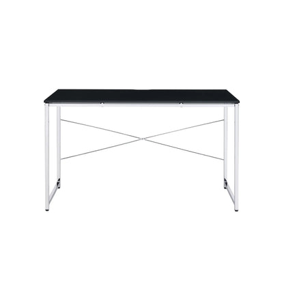 HMS 47" Black and Silver Computer Desk - Loft&Timber