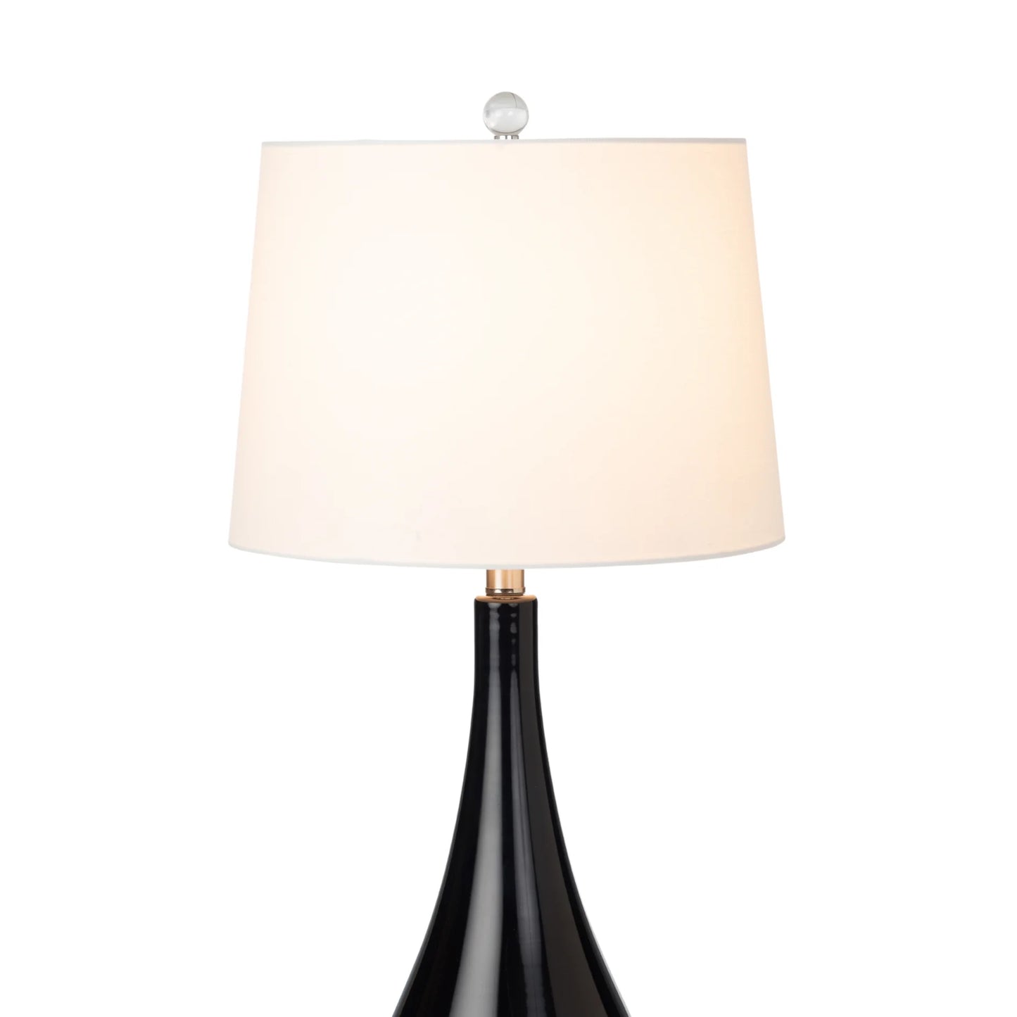 HMS Set of Two 31" Table Lamps Black and White Glass with White Empire Shade - Loft&Timber