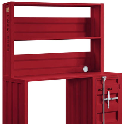 HMS 47" Red Iron Computer Desk with Comfortable Writing Surface - Loft&Timber