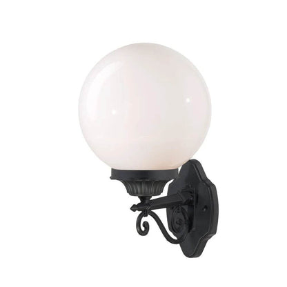 HMS Matte Black Round Acrylic Globe Wall Sconce Outdoor Wall Lamps - Loft&Timber