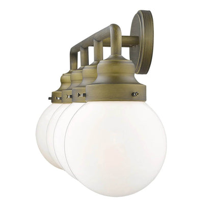 HMS Portsmith 4-Light Acrylic Vanity Raw Brass LED Lighting Indoor - Loft&Timber