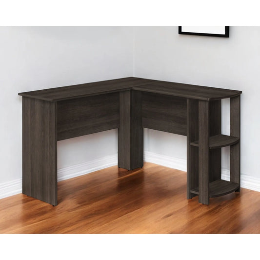 HMS 47" Brown Wood Corner Computer Desk - Loft&Timber