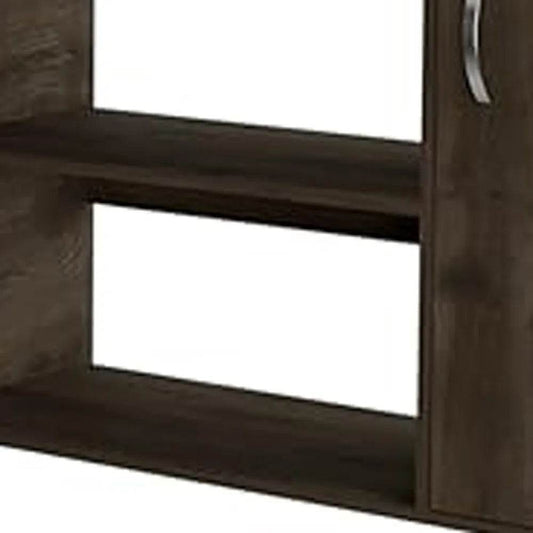 HMS Modern Ergonomic Dark Brown Office Desk with Sleek Storage - Loft&Timber