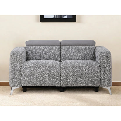 HMS 63" Dark Gray Silver Power Reclining Loveseat - Loft&Timber