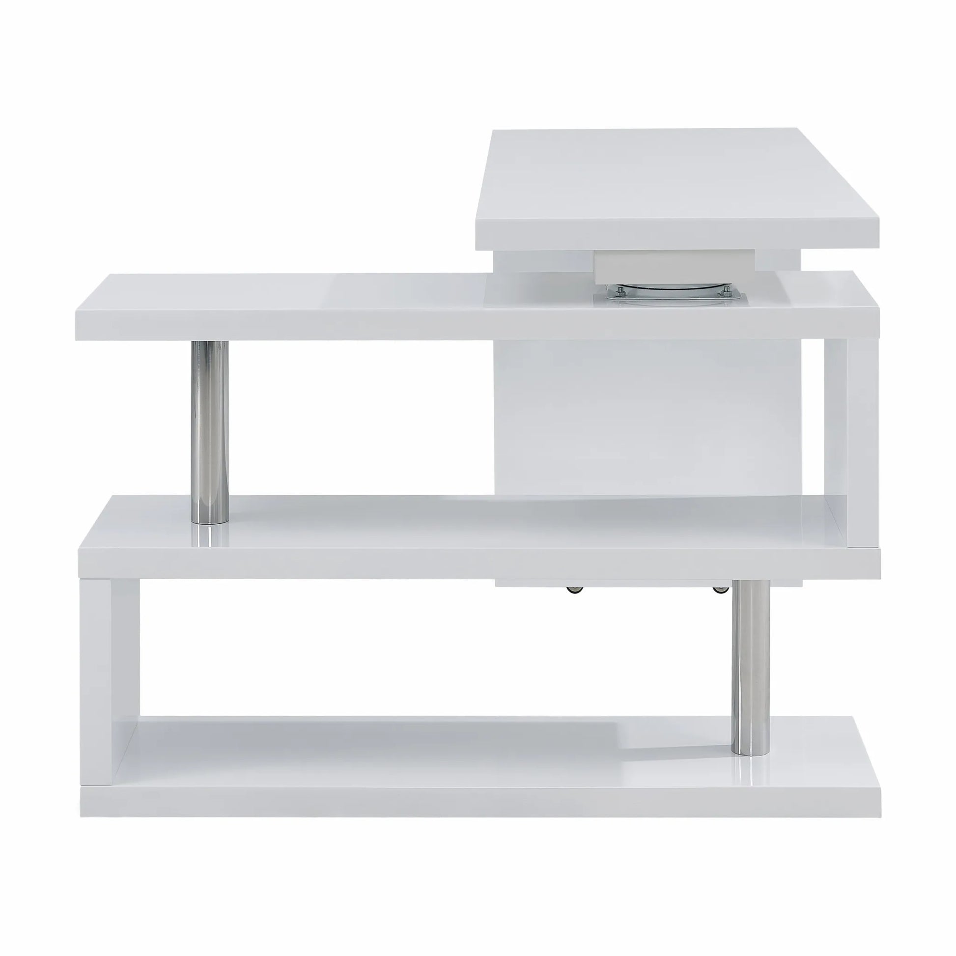 HMS 45" Solid Wood White Corner Desk - Loft&Timber