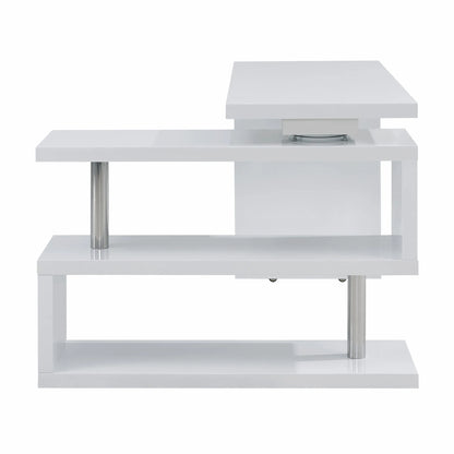 HMS 45" Solid Wood White Corner Desk - Loft&Timber