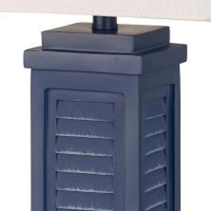 HMS Set Two 32" Blue Table Lamps White Dome Shade - Loft&Timber