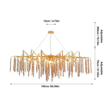 Light Luxury Luxury Amber Crystal Tassel Lamps - Loft&Timber