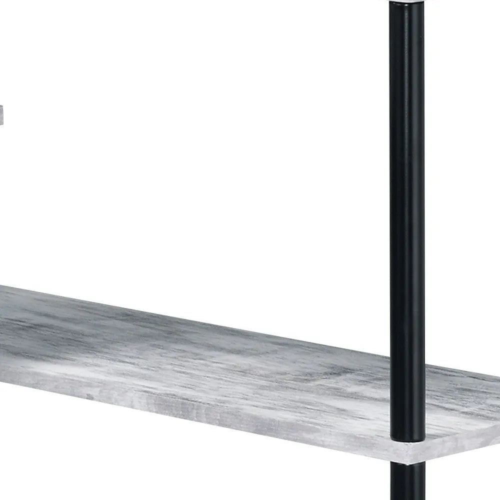 HMS 39" Antiqued White L-Shaped Writing Desk - Loft&Timber