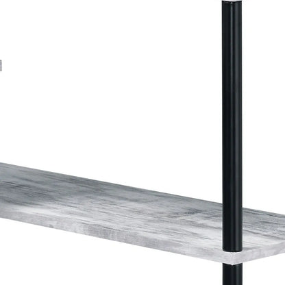 HMS 39" Antiqued White L-Shaped Writing Desk - Loft&Timber