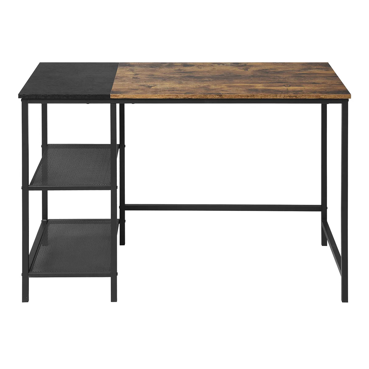 HMS 43" Brown and Black Wood and Metal Computer Desk - Loft&Timber